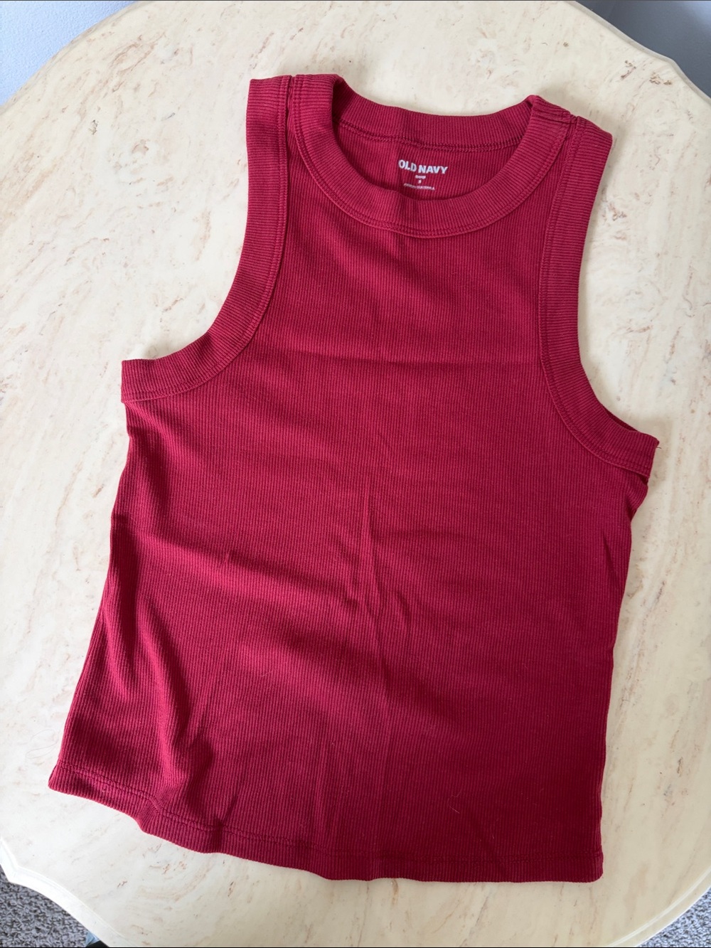 Old Navy Ribbed Sleeveless Tank Top - Wine Red